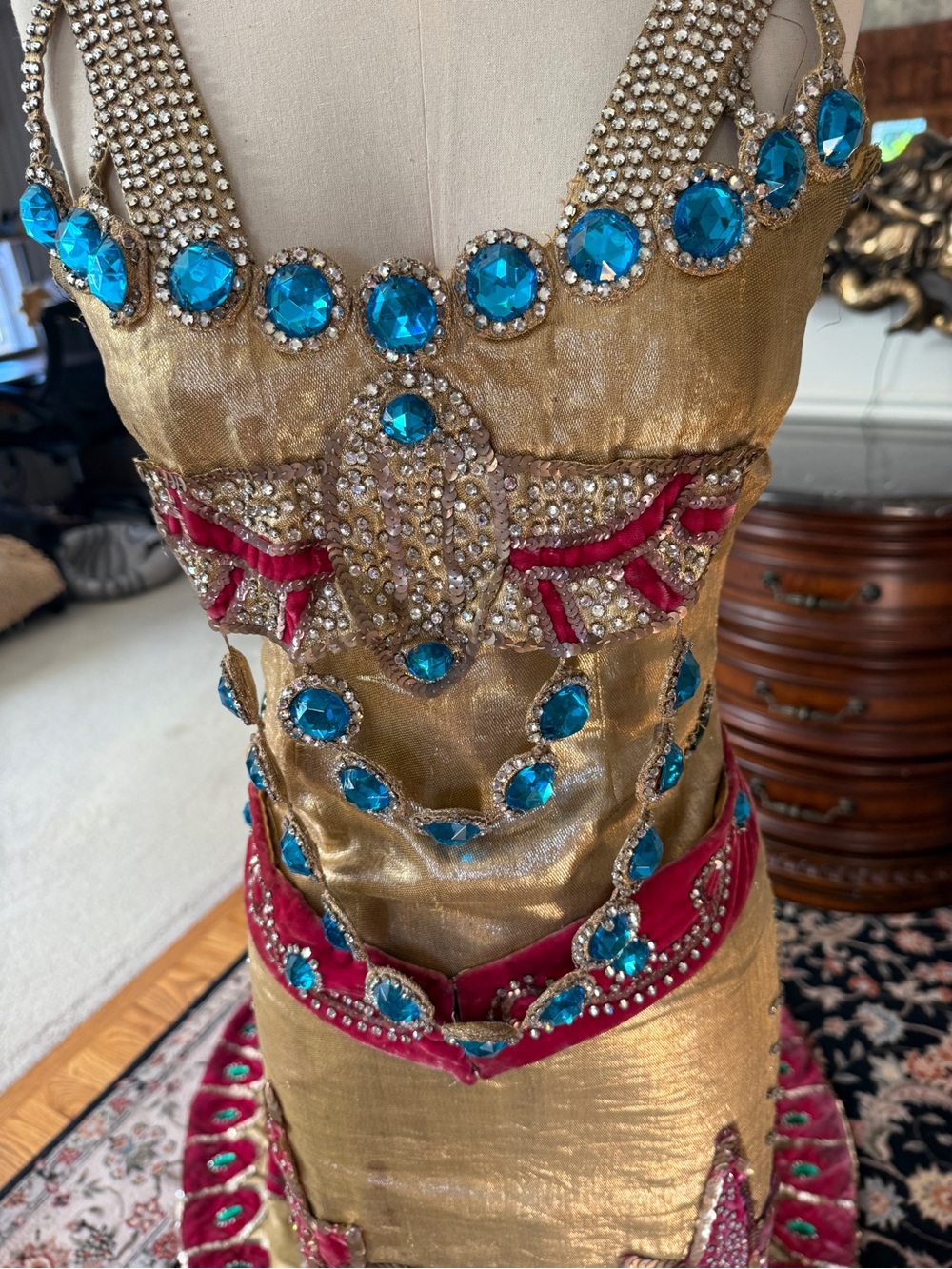 OOAK Vintage Americana Egyptian Revival Cleopatra Costume - Picture 7 of 17